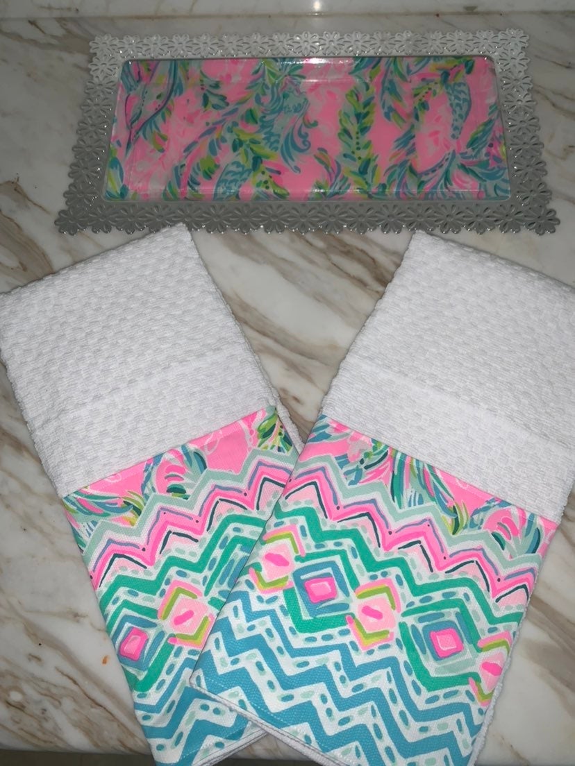 Unicorn of the sea towels and platter gift set