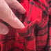 AMERICAN EAGLE OUTFITTERS Custom Red & Black Plaid Disney Hooded Flannel-Size XL