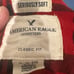 AMERICAN EAGLE OUTFITTERS Custom Red & Black Plaid Disney Hooded Flannel-Size XL
