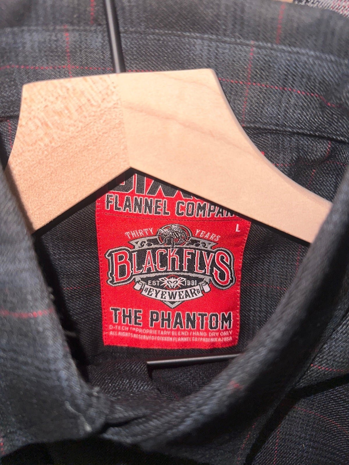 Dixxon Black Flys The Phantom Flannel Large