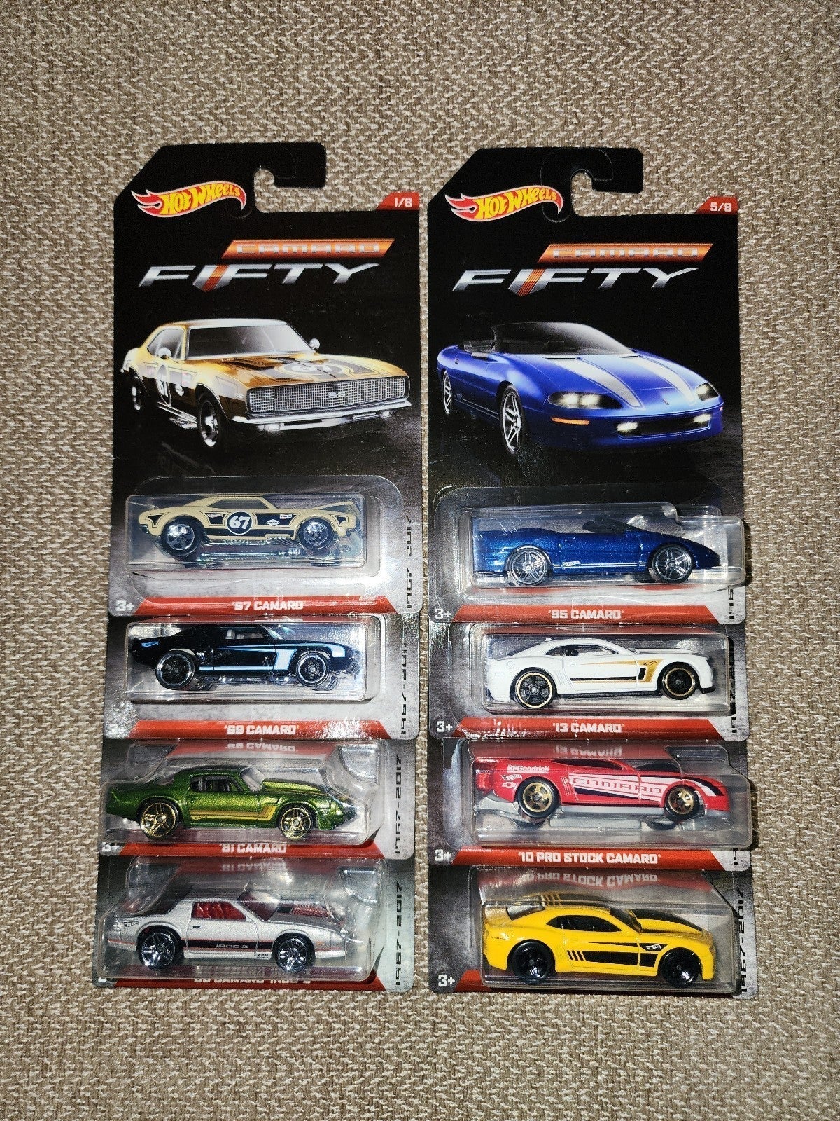 Hot Wheels 2016 CAMARO FIFTY COMPLETE 8 CAR SET