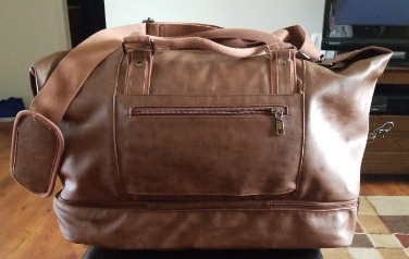 Overnight Travel Duffel Bag, Canvas Leather Oversized Weekender Bag Large