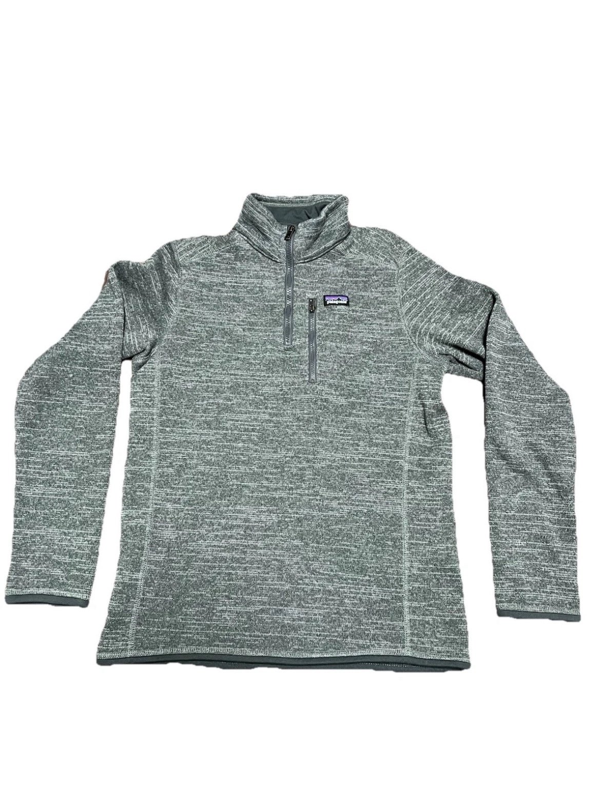 Patagonia Jacket Youth XXL 16-18 Sweater Fleece Pullover 1/4 Zip Gray Polyester