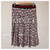 GUCCI West Shelley Line Horsebit Pattern Silk Pleated Skirt
