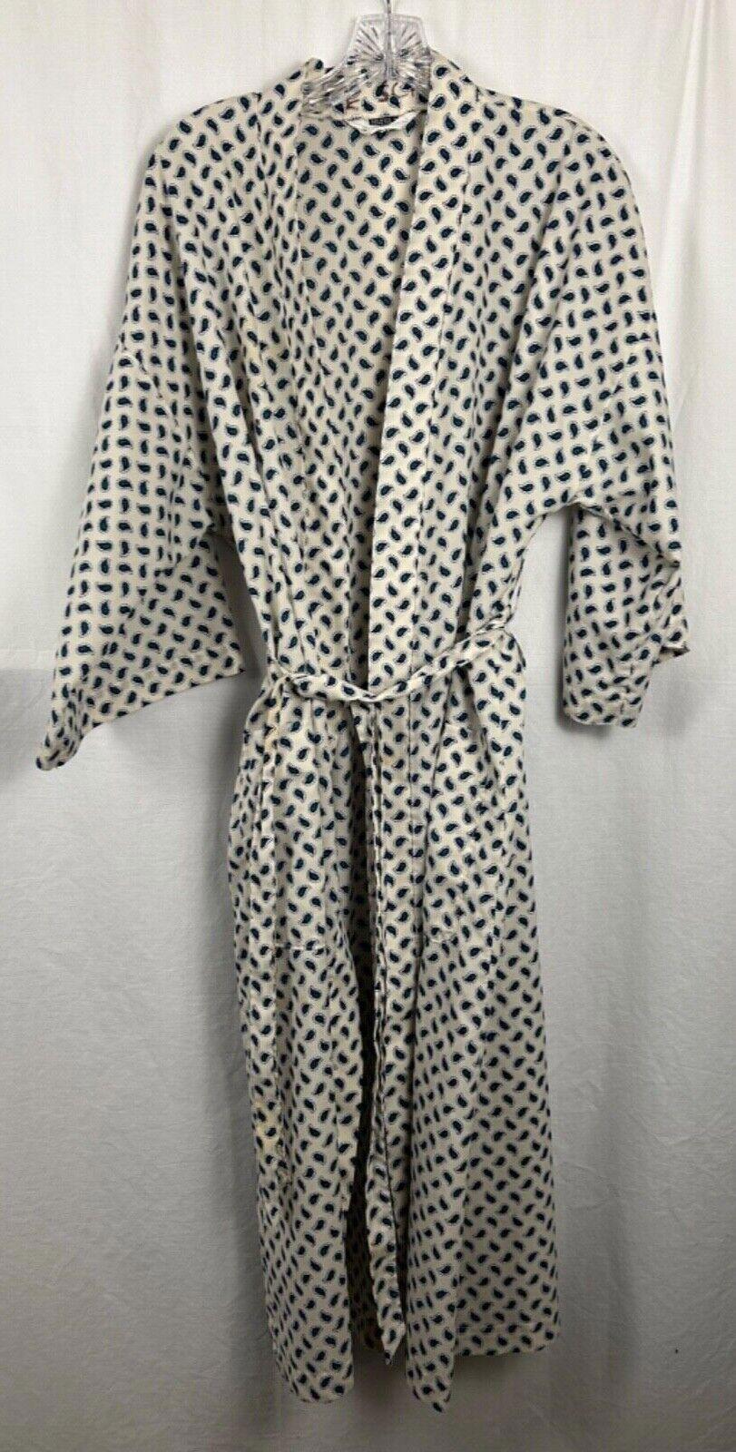 Christian Dior White blue Green Robe One Size