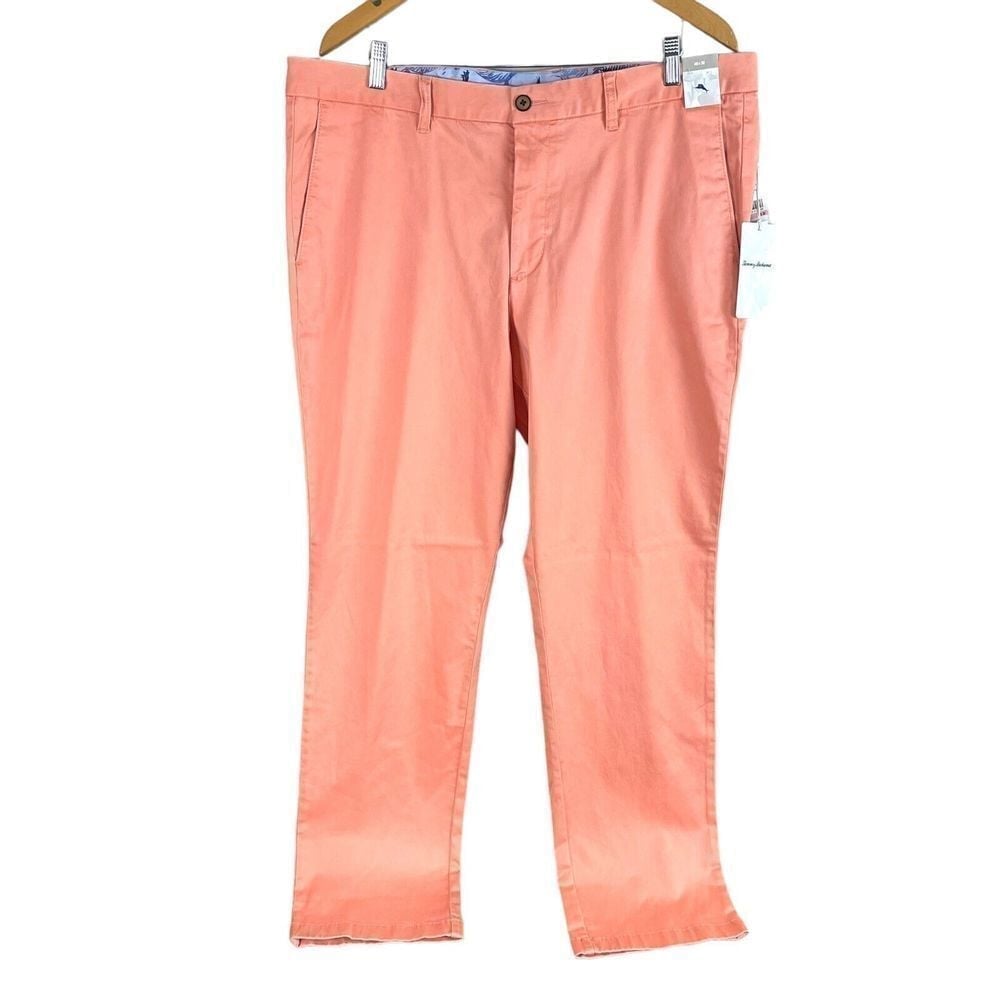 NEW Tommy Bahama Boracay Flat Front Chino Pants 40x32 Light Serape Stretch 138