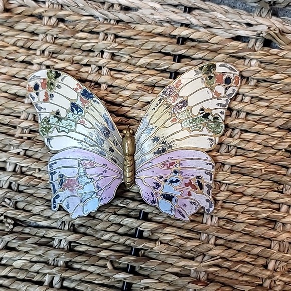 Vintage colorful butterfly belt buckle 2 pieces