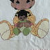 Crib Coverlet/Wall Hanging Precious Moments African American Girl Cross Stitch