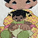 Crib Coverlet/Wall Hanging Precious Moments African American Girl Cross Stitch