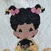 Crib Coverlet/Wall Hanging Precious Moments African American Girl Cross Stitch
