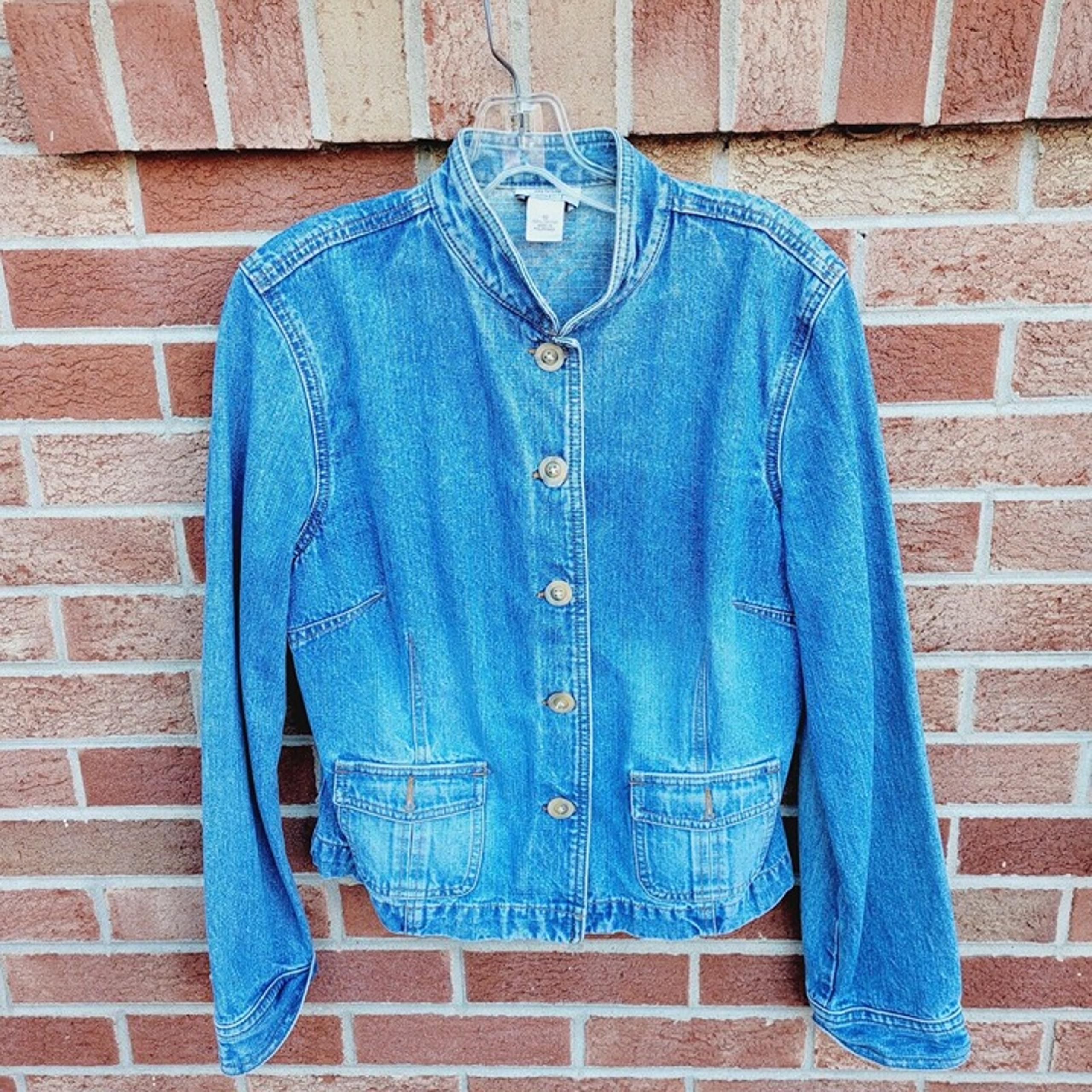Vintage Ann Taylor Loft Jean Jacket Women's Size 10 Kimono Style 100% Cotton