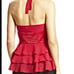 BCBGMaxAzria red Tiered Ruffle Halter Top