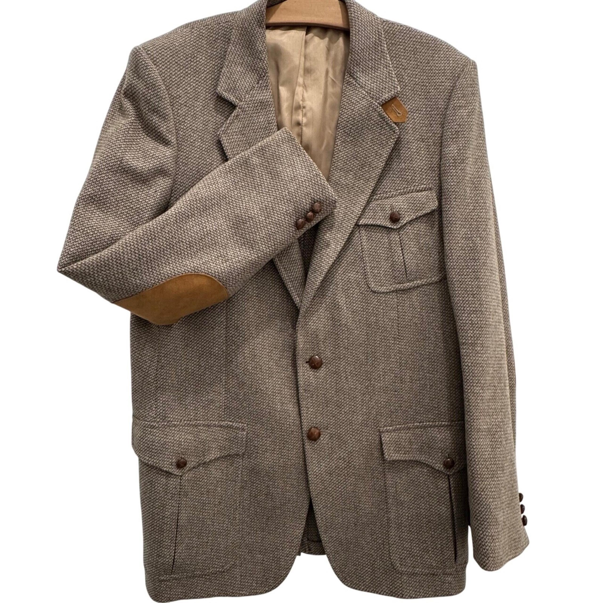 70s Vintage John Weitz Palm Beach Blazer Sport Jacket 100% Wool Academia 46L