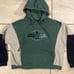 Vintage 90s Y2K University Of Rhode Island Tri Color Hoodie Sweater Size Medium