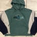 Vintage 90s Y2K University Of Rhode Island Tri Color Hoodie Sweater Size Medium