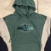 Vintage 90s Y2K University Of Rhode Island Tri Color Hoodie Sweater Size Medium