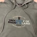 Vintage 90s Y2K University Of Rhode Island Tri Color Hoodie Sweater Size Medium