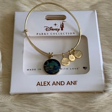Disney x Alex and Ani Aladdin Genie Wish Granter Goldtone Bangle Bracelet