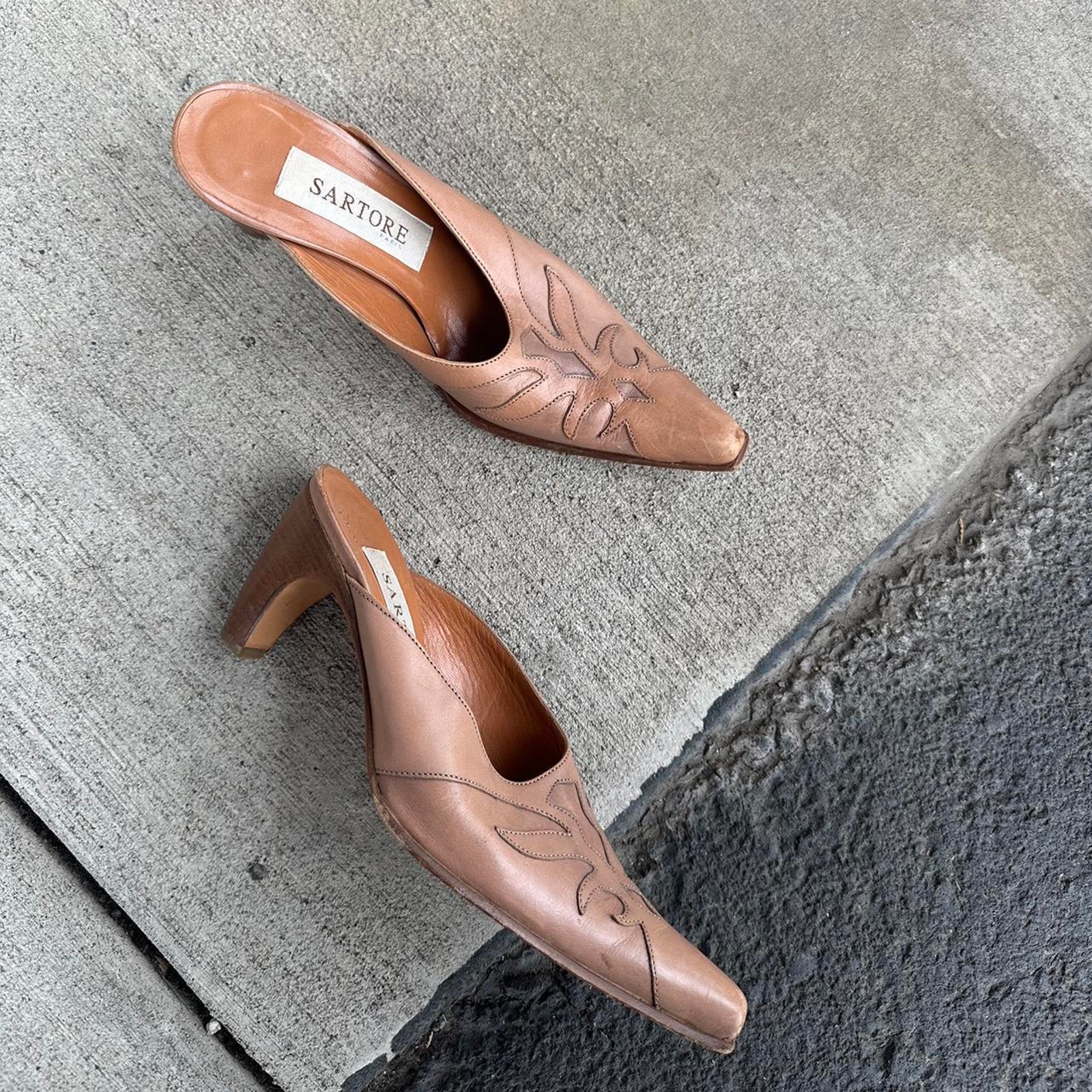 Rare Vtg Sartore Leather mules