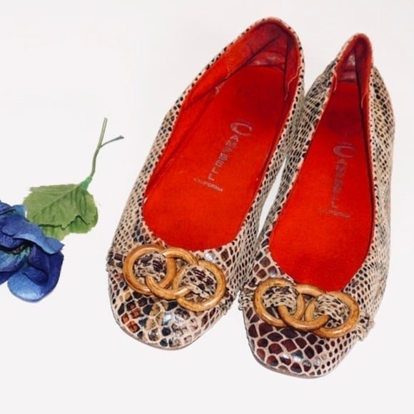 Jeffrey Campbell FLIPPED Snakeskin Flats