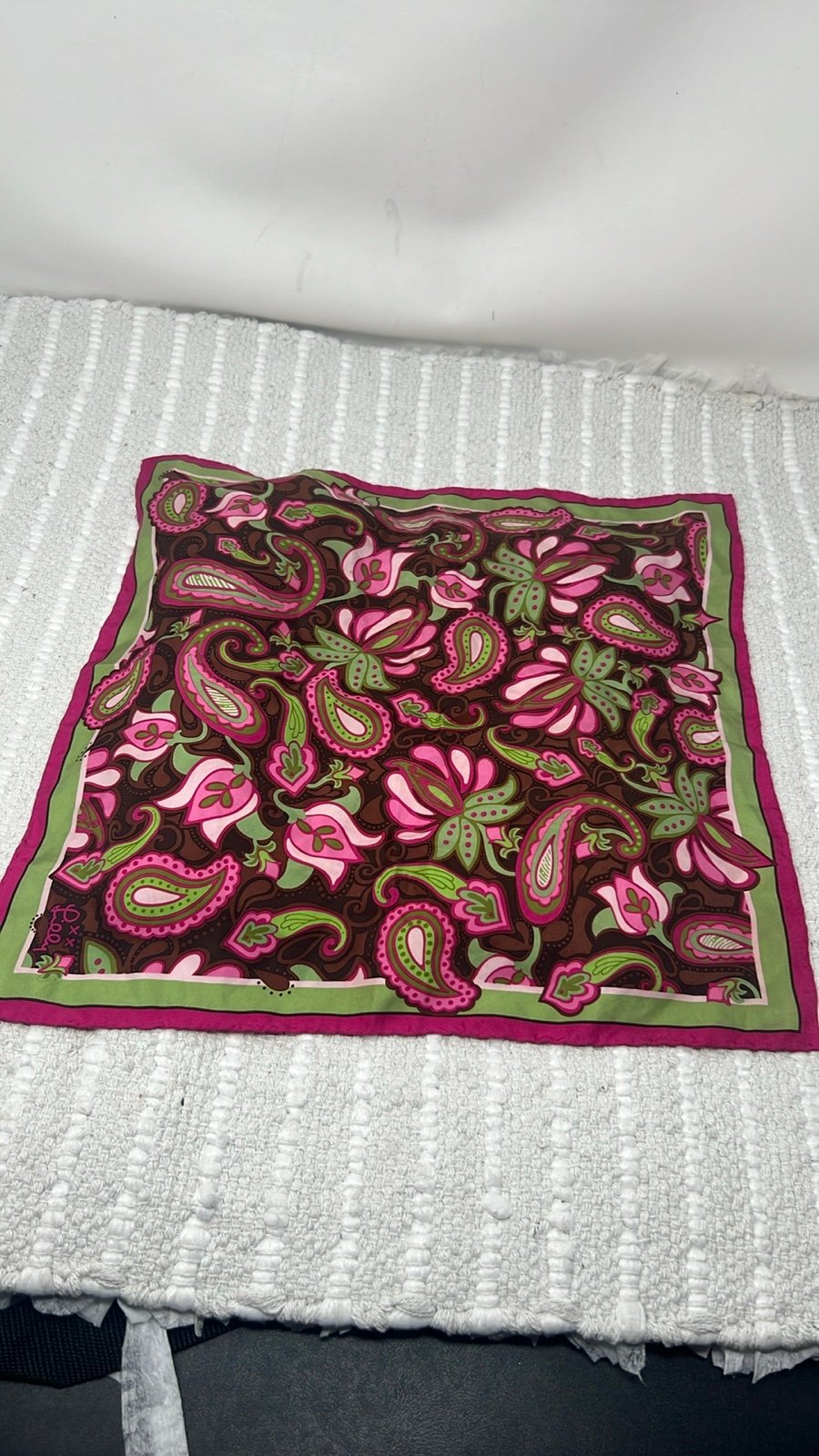 Lilly Pulitzer Paisley Multi Color Silk Scarf Women’s Size 18” X 18”