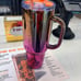 NEW DUNKIN DONUT LIMITED EDITION 40OZ STAINLESS STEEL OMBRE TUMBLER W/ HANDLE