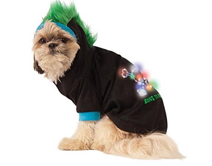 Cute dog costume with LED lights in the back. size: small