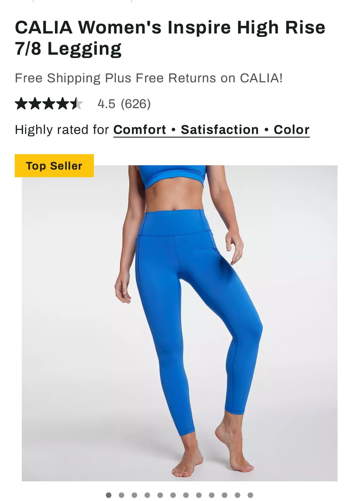 CALIA Women's Inspire High Rise 7/8 Legging