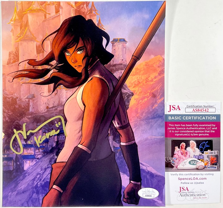 Janet Varney Signed The Legend Of Korra 8x10 Photo A Autograph JSA COA