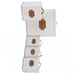 MEGACHEF KITCHEN FOOD STORAGE AND ORGANIZATION 5 PIECE CANISTER SET IN WHITE