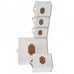 MEGACHEF KITCHEN FOOD STORAGE AND ORGANIZATION 5 PIECE CANISTER SET IN WHITE