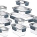 Plastic Locking Food Storage Container, 22 Pieces, 11 Containers with Lids