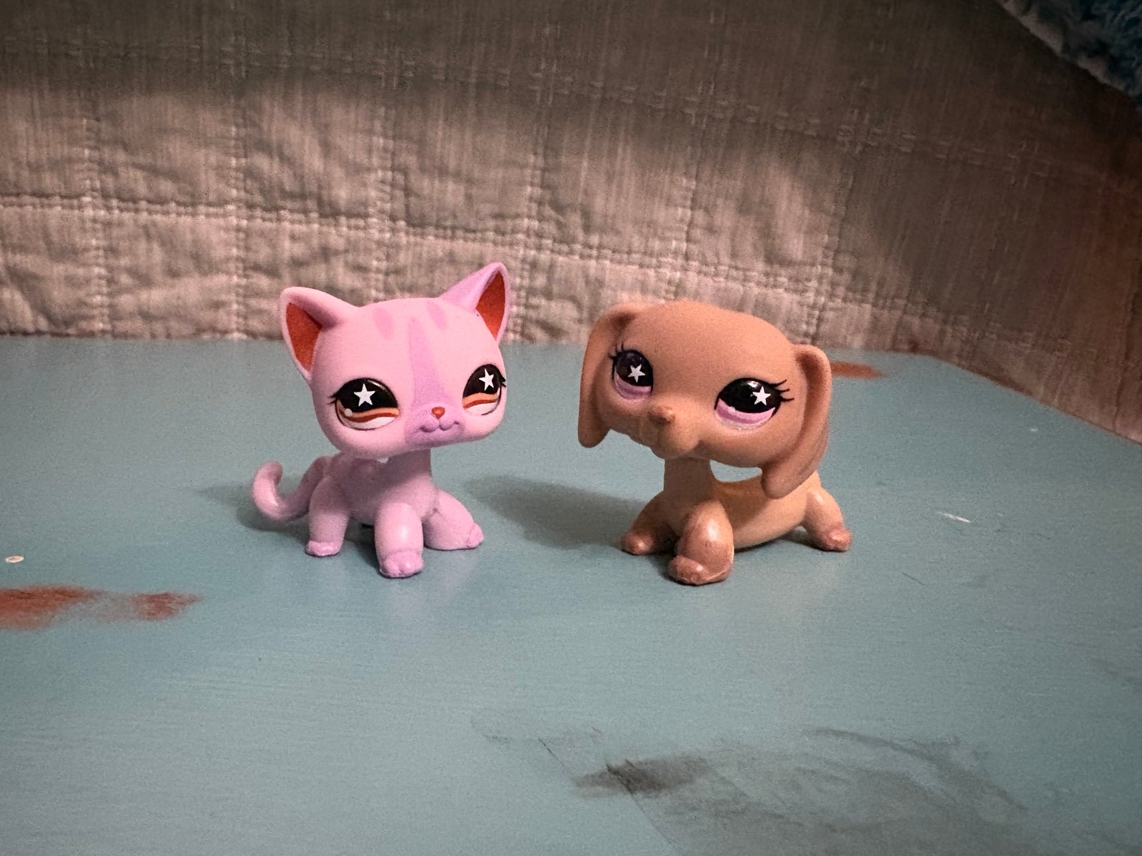 Littlest pet shop Dachshund and Shorthair Cat AUTHENTIC (932 & 933)
