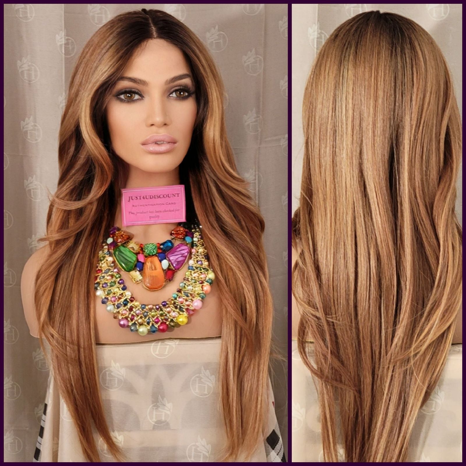 Natural earth tone colorful h.d lace wig