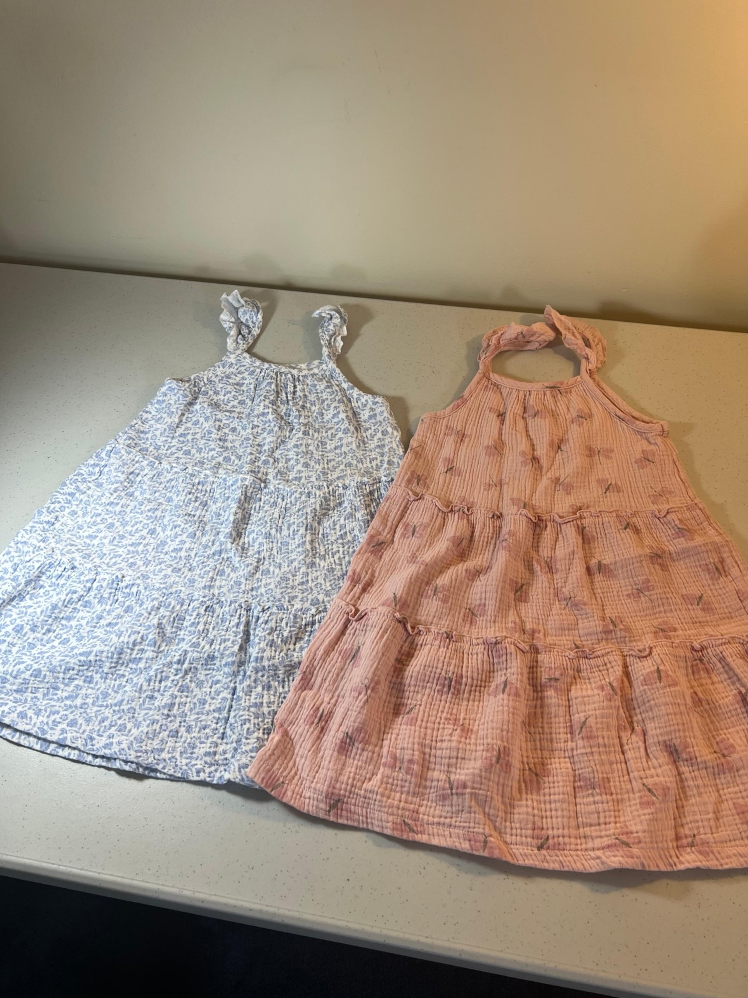 2 dresses size 6x rabbit + bear organic Kidz brand so comfortable, adorable