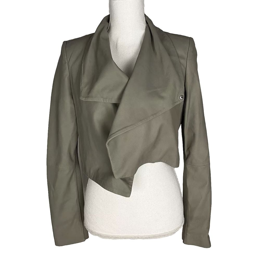 【SCULPTOR】Portrait Neck Faux Leather Jacket Taupe SCULPTOR® online store