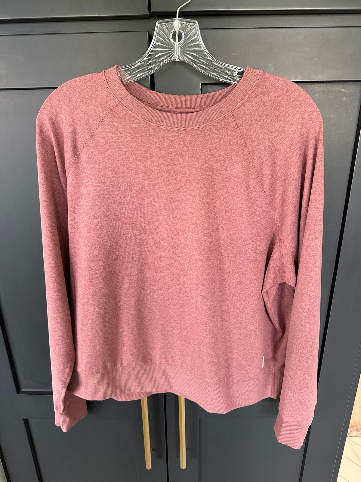 Vuori Long Sleeve Halo Crew - Marsala Heather - Size M