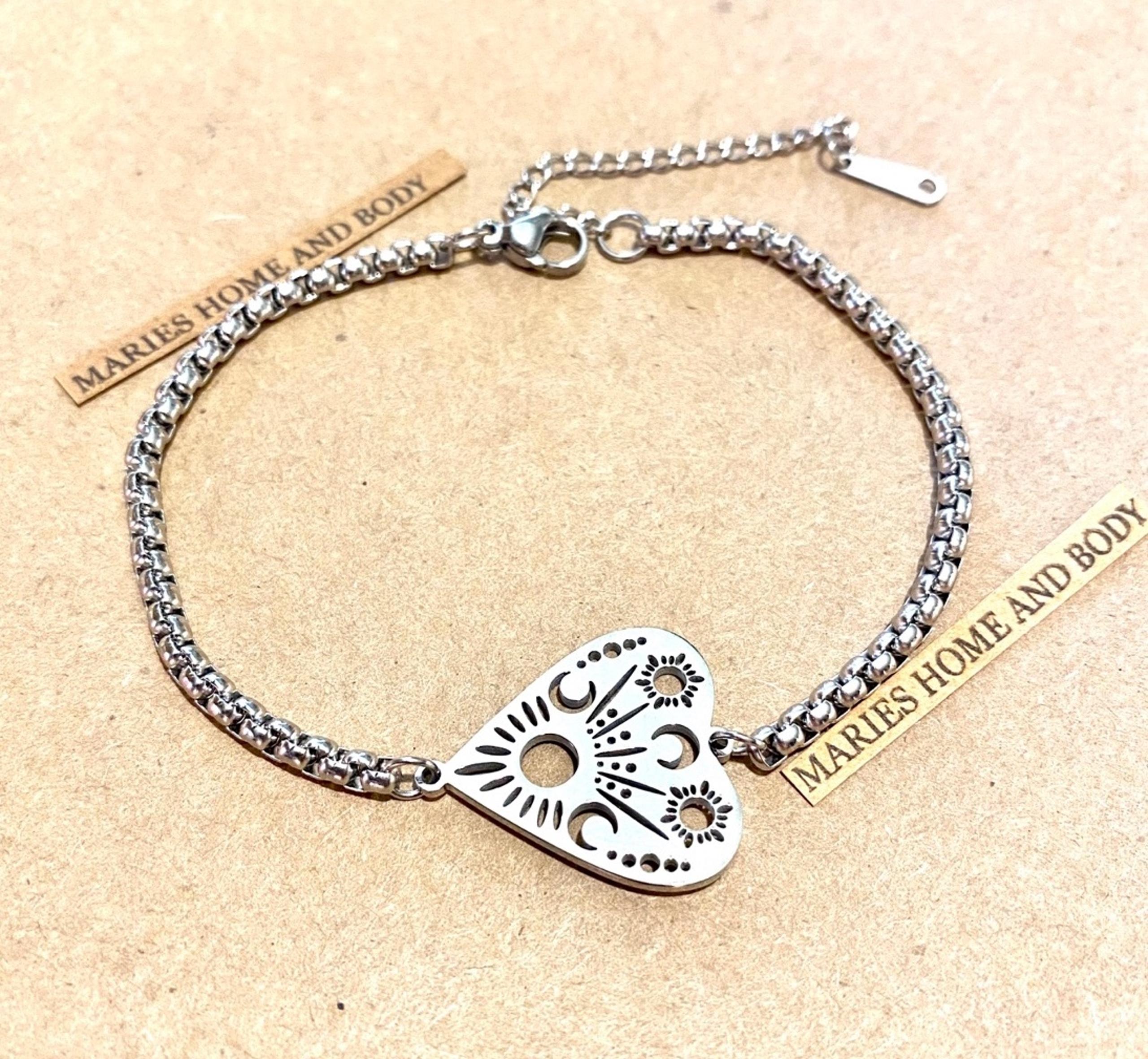 bracelet Ouija Board Planchette Plank sun moon stars jewelry new Unisex spooky