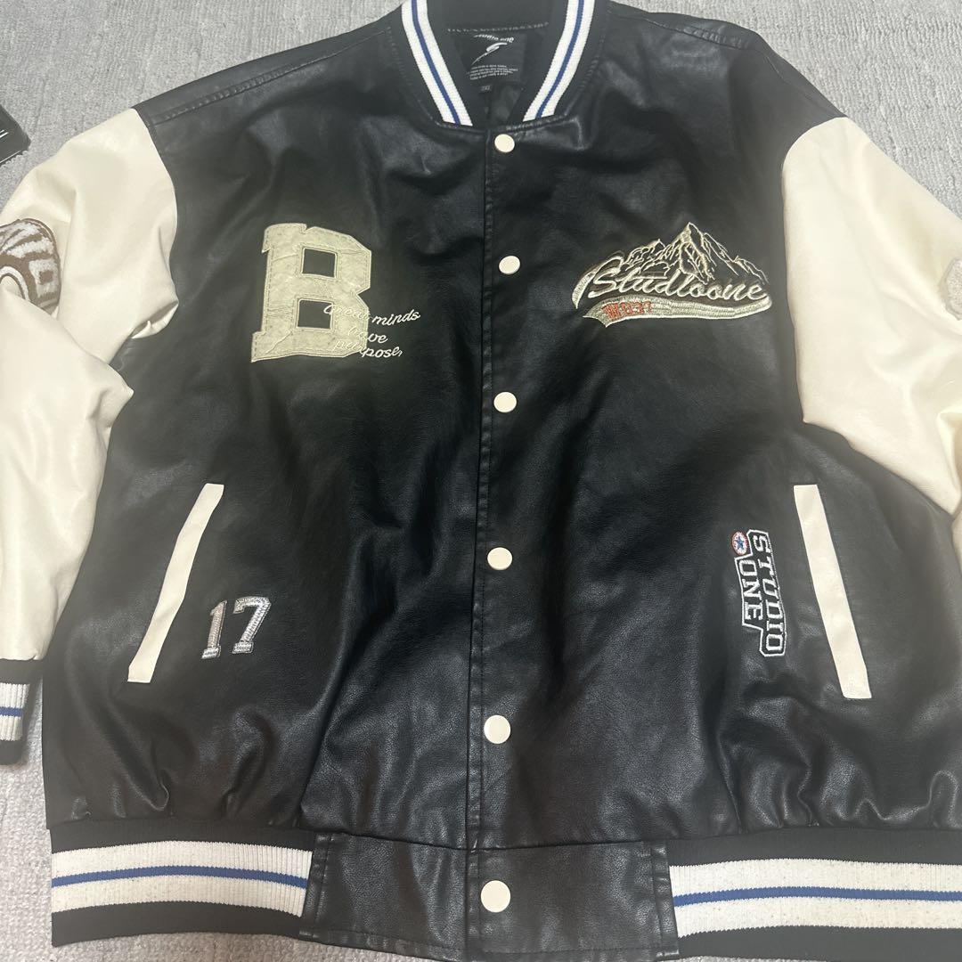 STUDIO ONE Baseball Jacket Black/White #17