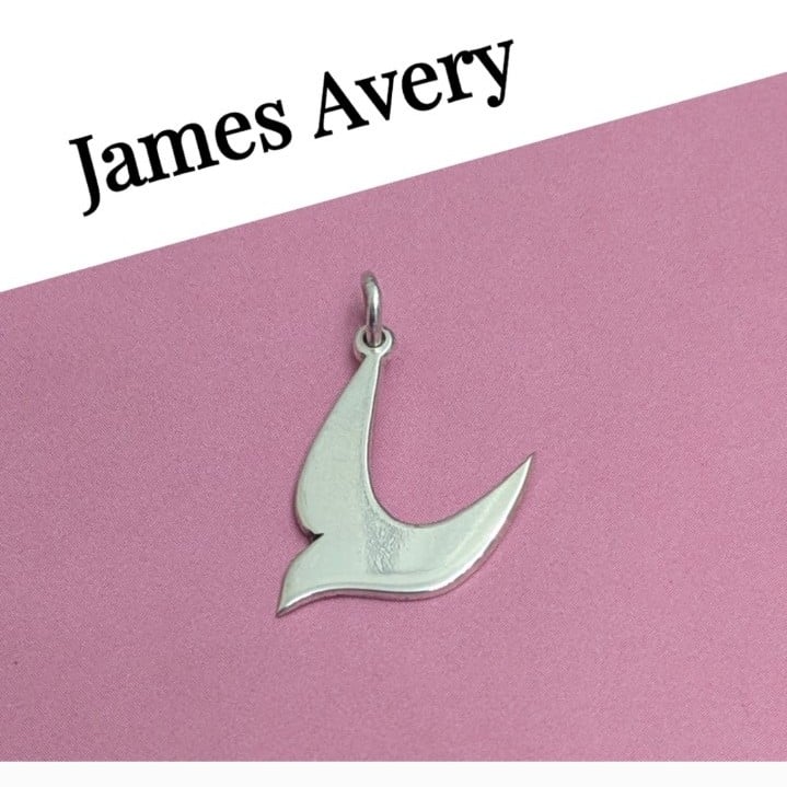 Retired James Avery 925 Sterling Silver Soaring Descending Dove Charm/Pendant