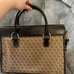 Dooney & Bourke Signature Fabric Double Pocket Tote Brown Tmoro Leather