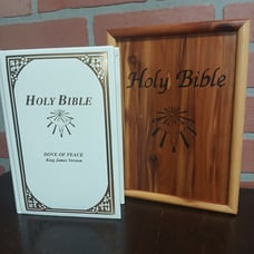 KJV Holy Bible In Ceder Wood Box Dove Of Peace King James Version