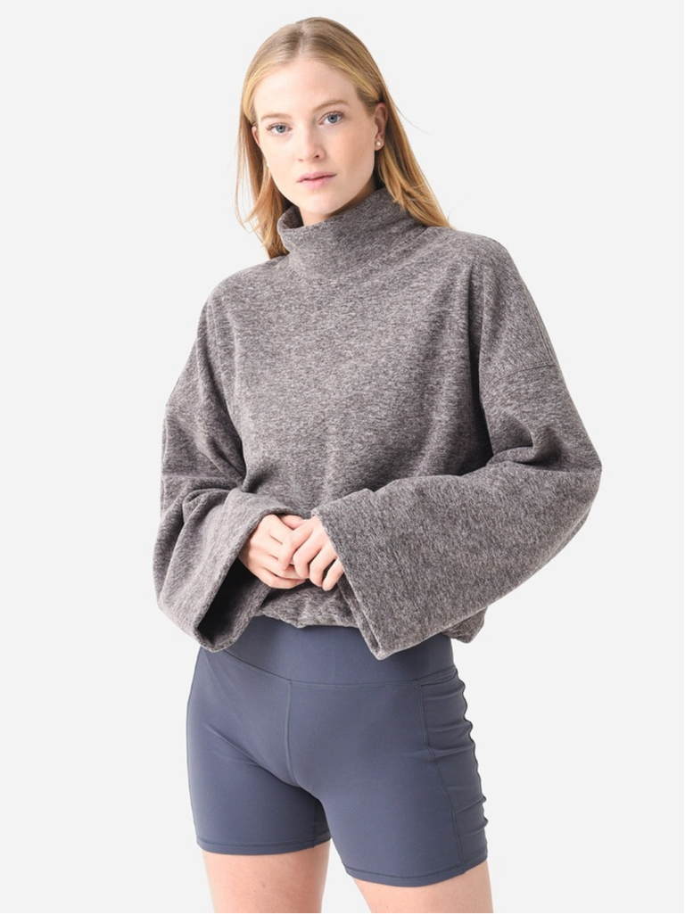 Beyond Yoga Back East Pullover Top Size S Purple