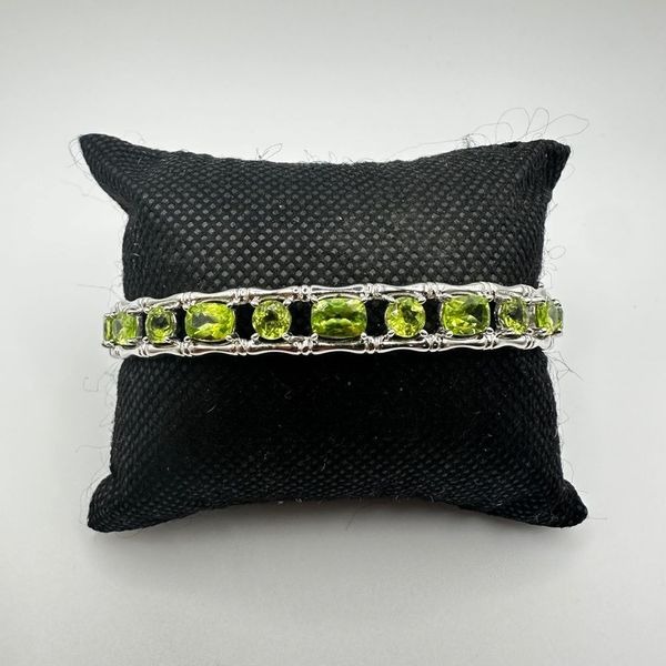 NWOT Arthur Court faceted peridot and sterling silver bracelet!