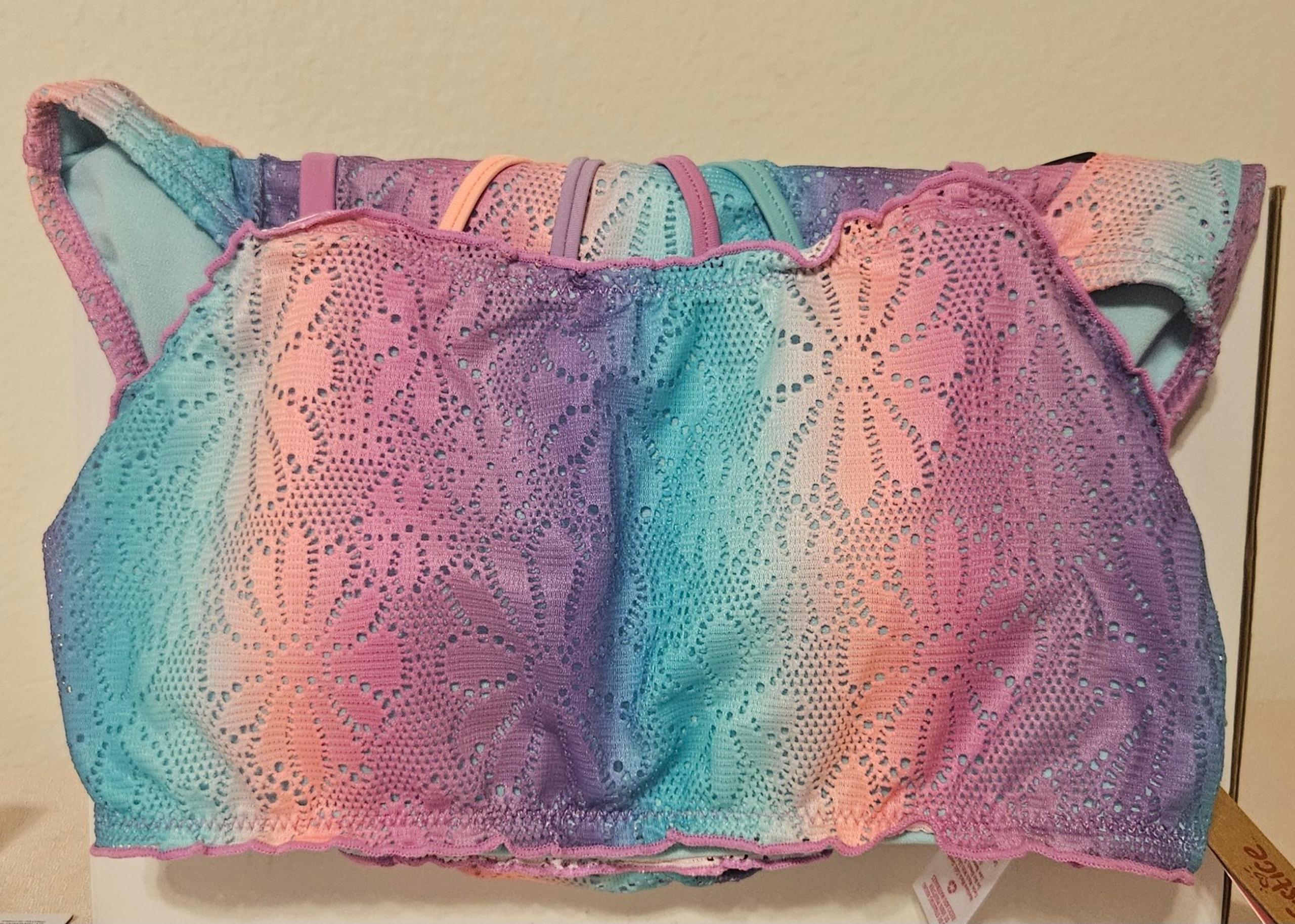 Justice 2 pc girl bathing suit, size L (12-14)