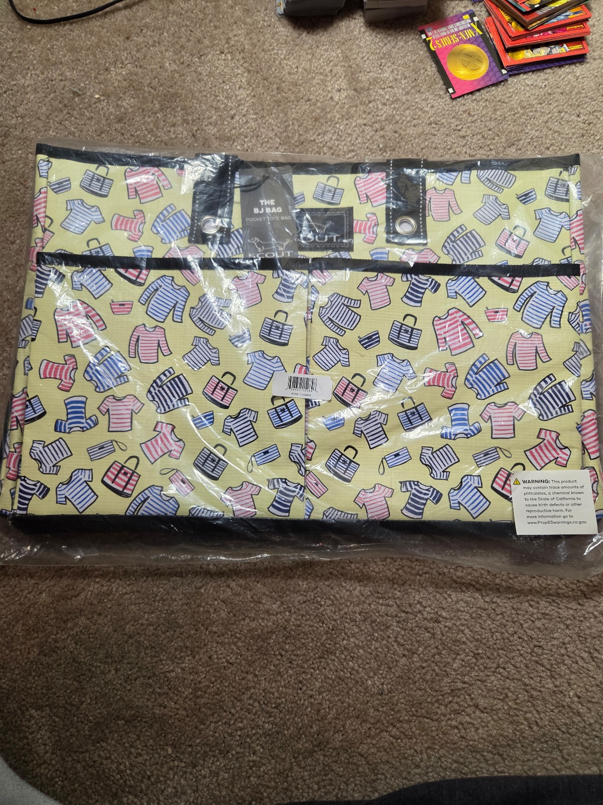 Scout Knotty Buoy The BJ Bag Large Pocket Tote Bag Holds Up To 75 Pounds - NWT