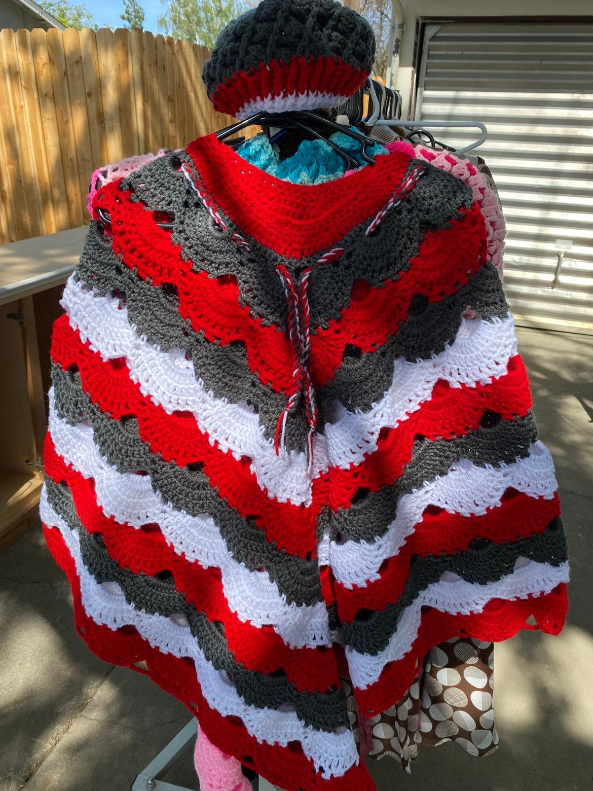 Handmade gradient pancho