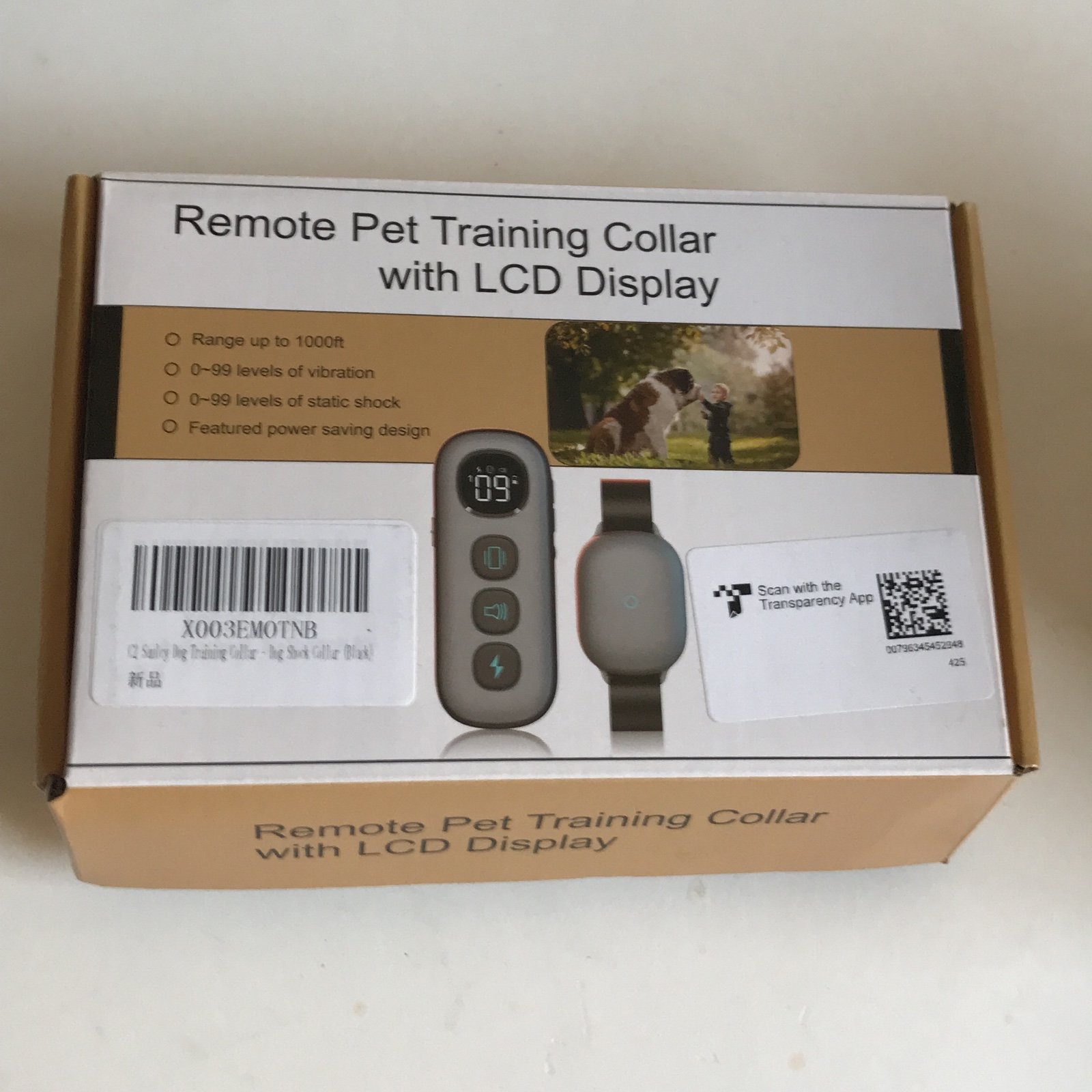 Remote Pet Training Collar with LCD Display