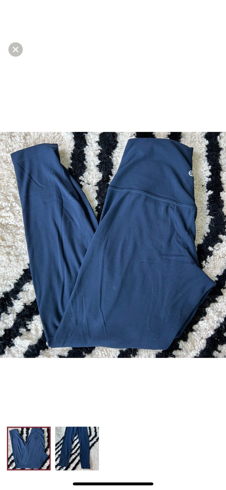 lululemon Align High-Rise Crop in True Navy 23 size 6