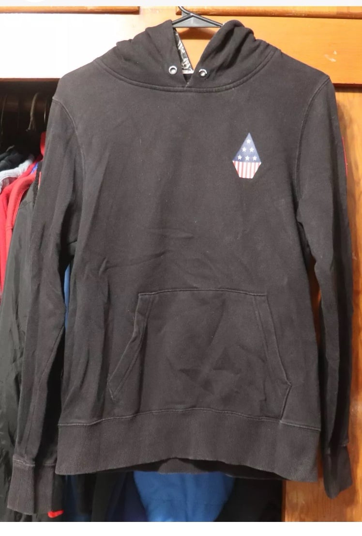 Volcom USST Hoodie Fleece Pullover Iconic Stone Women's Small S USA OOP